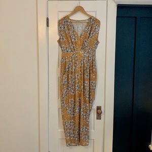 Wildfire Floral Mustard Dress